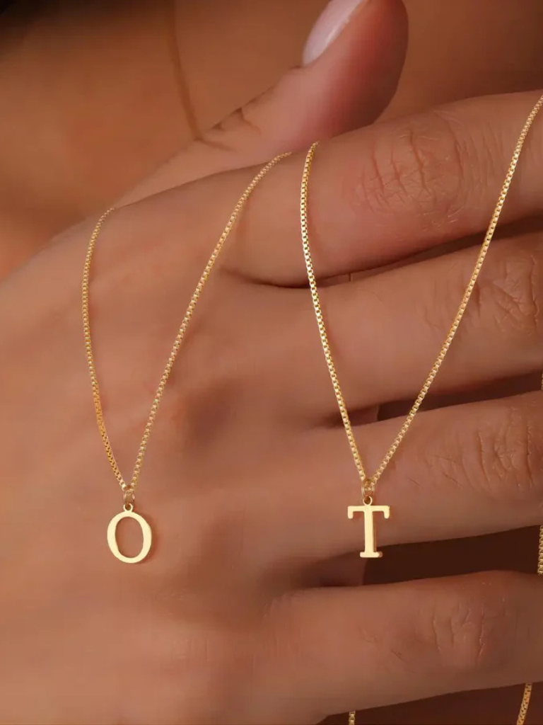 ENYA GOLD INITIAL NECKLACE