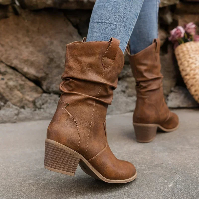Mia® | Classic Mid-Calf Western Boots