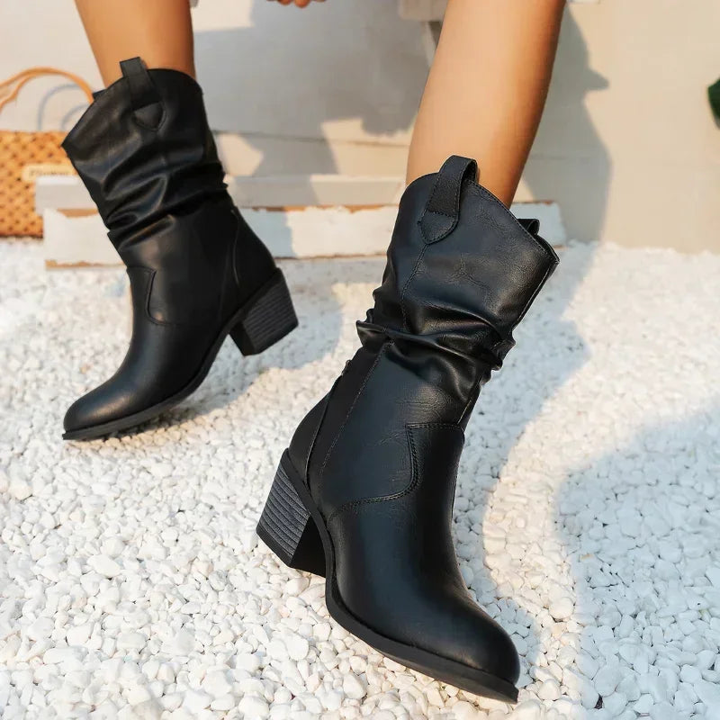 Mia® | Classic Mid-Calf Western Boots