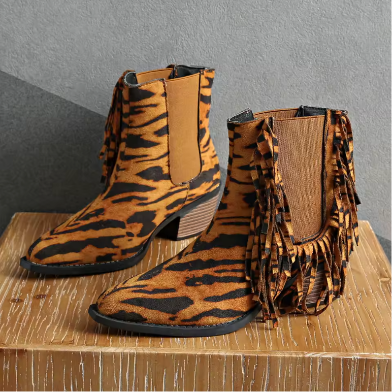 Mia® | Luxury Fringe Ankle Boots