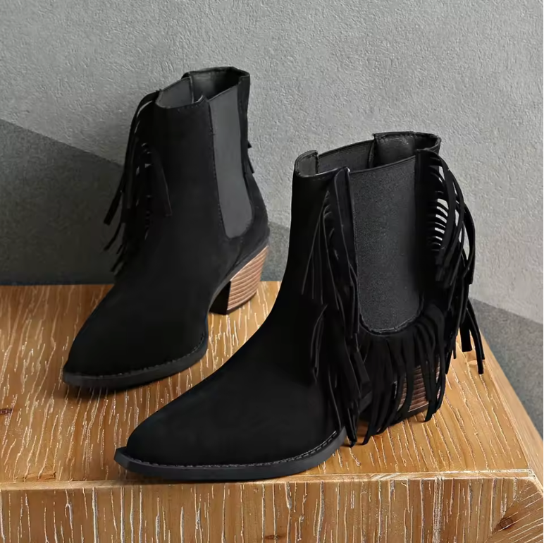 Mia® | Luxury Fringe Ankle Boots