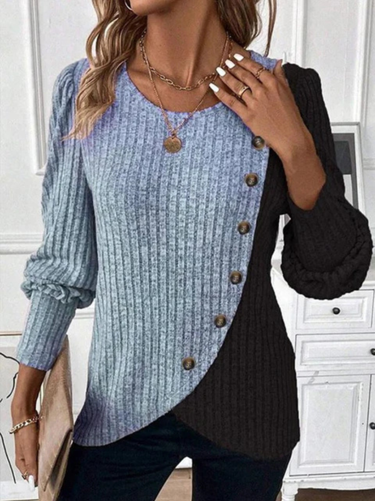 KAIA CASUAL KNIT LONGSLEEVE