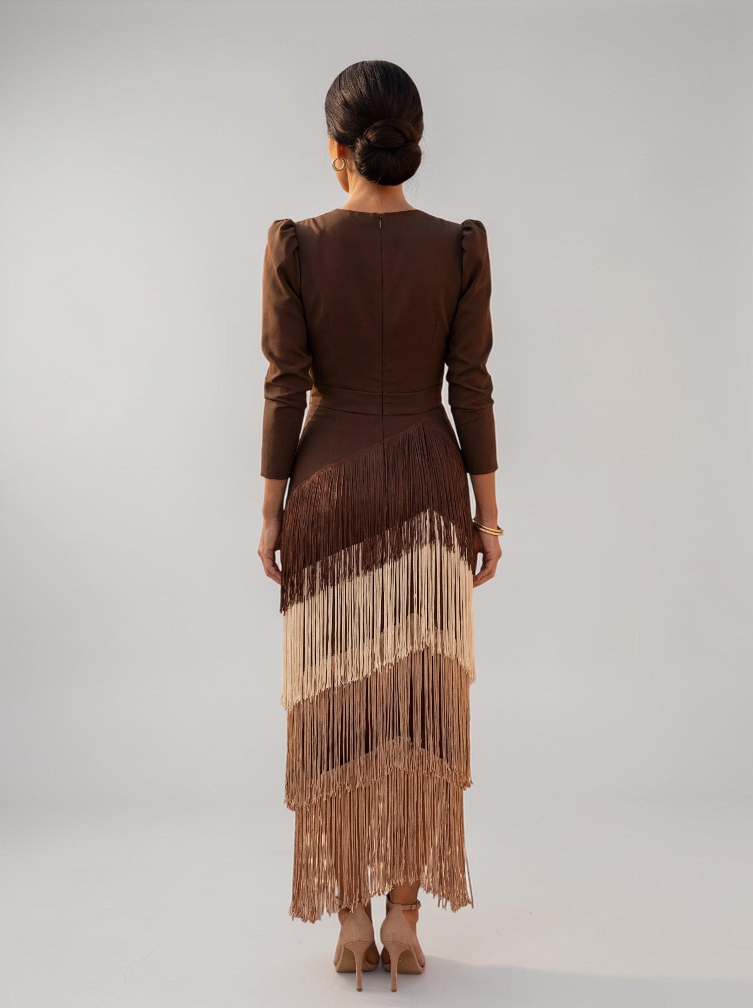 Odelina - Fluid Fringe Dress