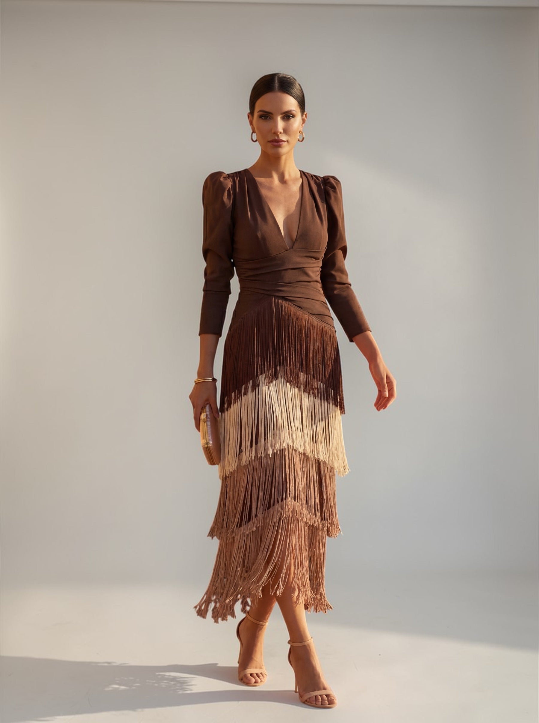 Odelina - Fluid Fringe Dress