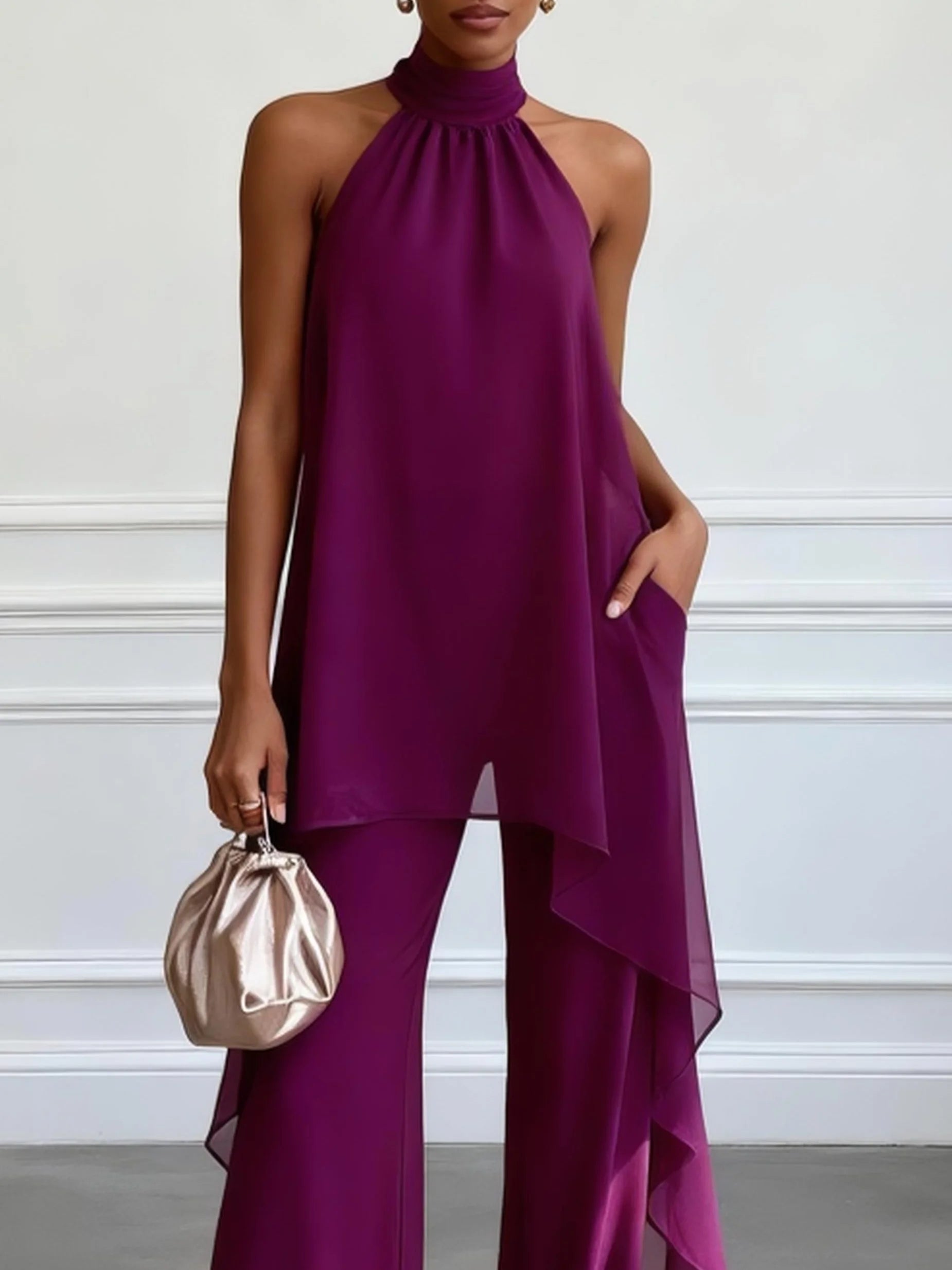 Marita - Halter Neck Two Piece Set
