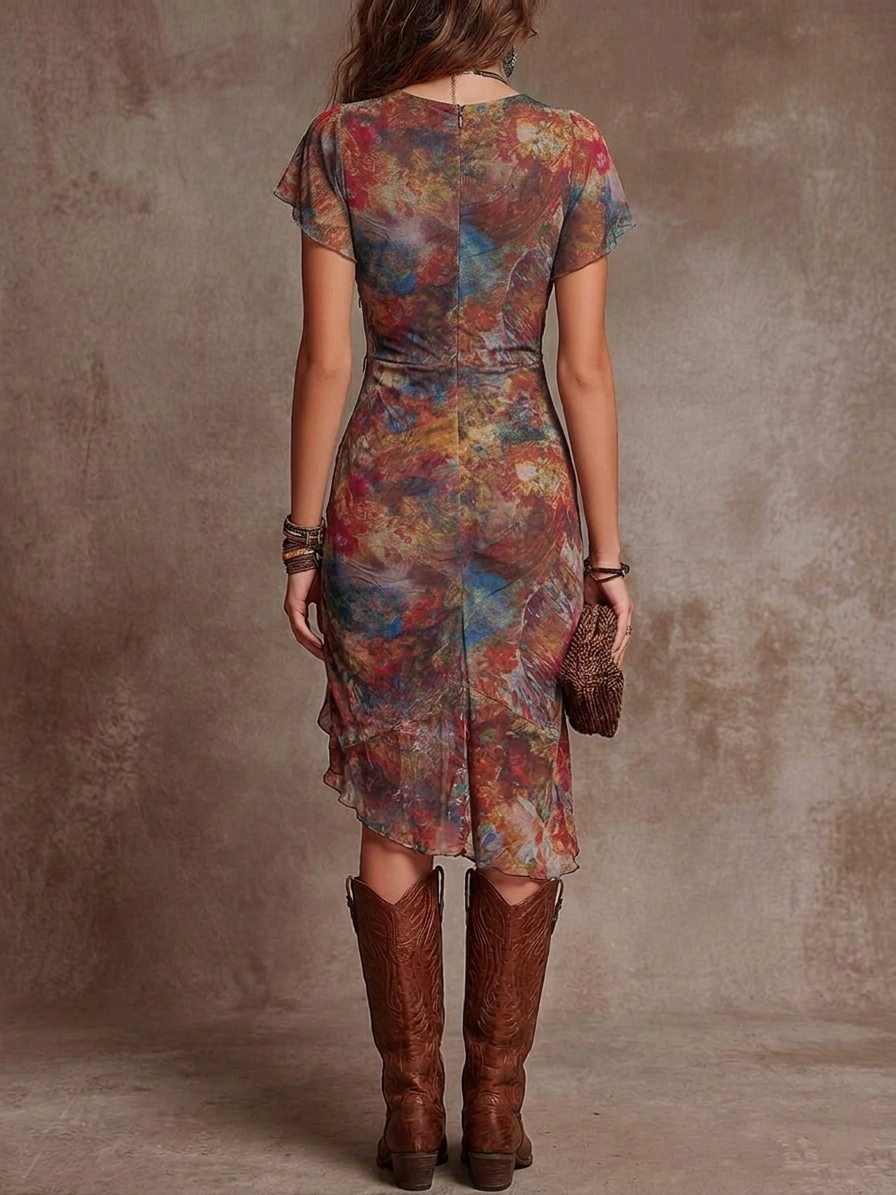 Penelope™ | Chic Pleated Midi Dress