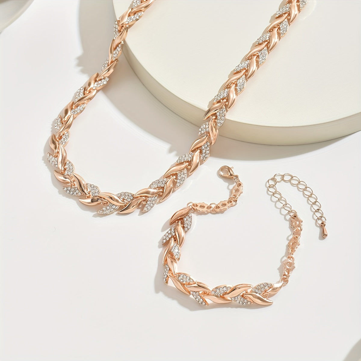 Yvonne - Lustrous Necklace & Bracelet Set