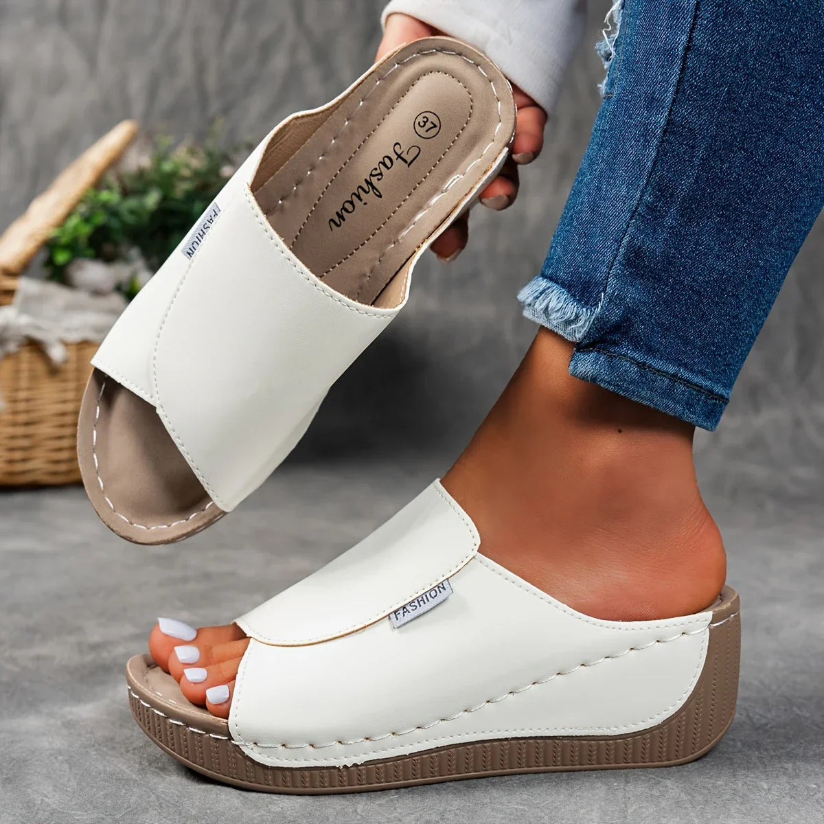 Verena - Platform Slip-On Sandals