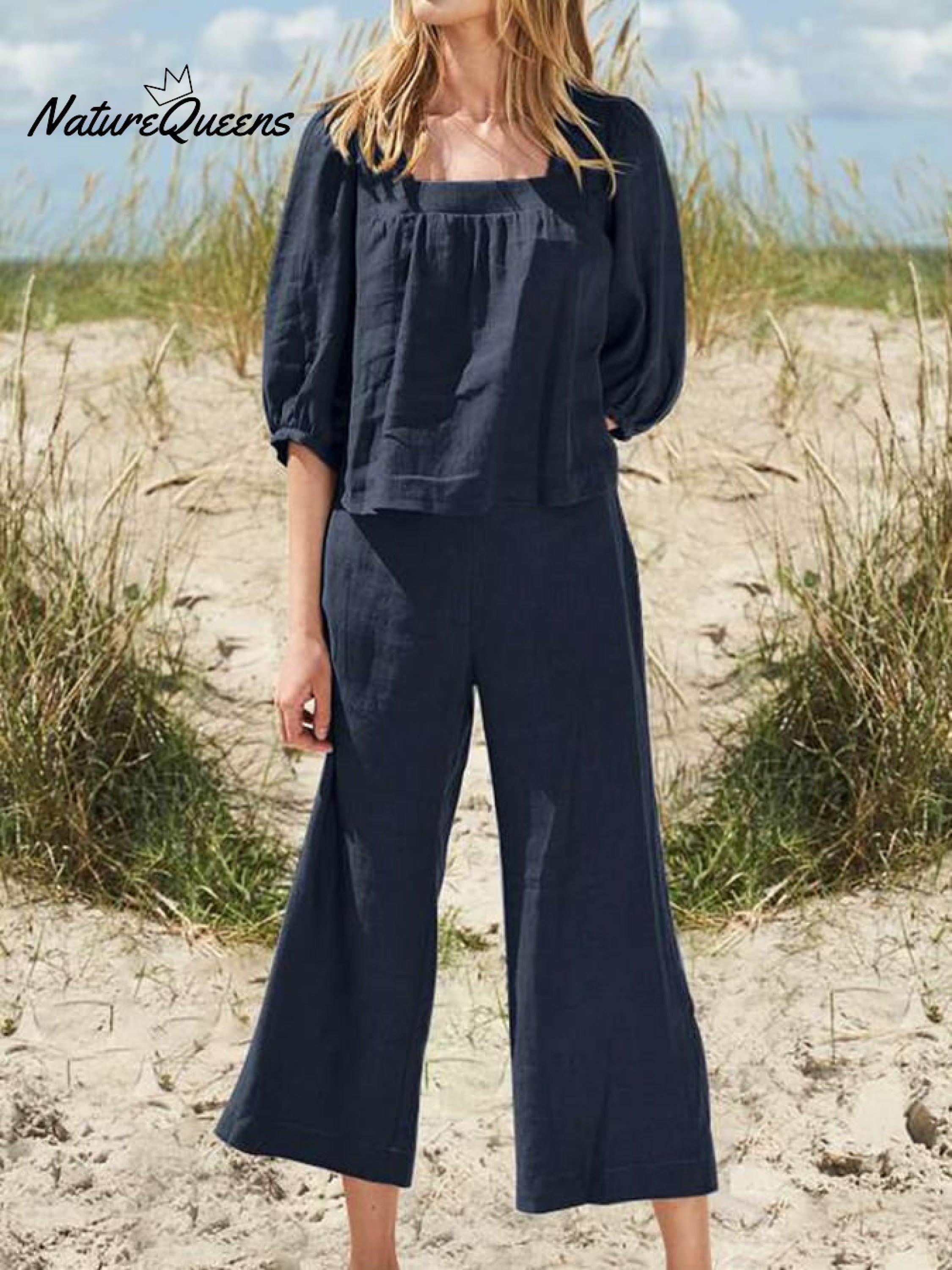 Casual Loose Solid Color Suit