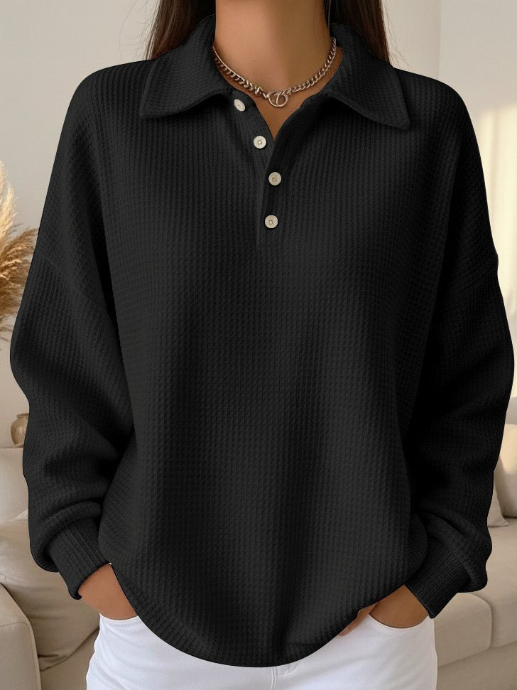 Ava | Soft Knit Polo Sweater