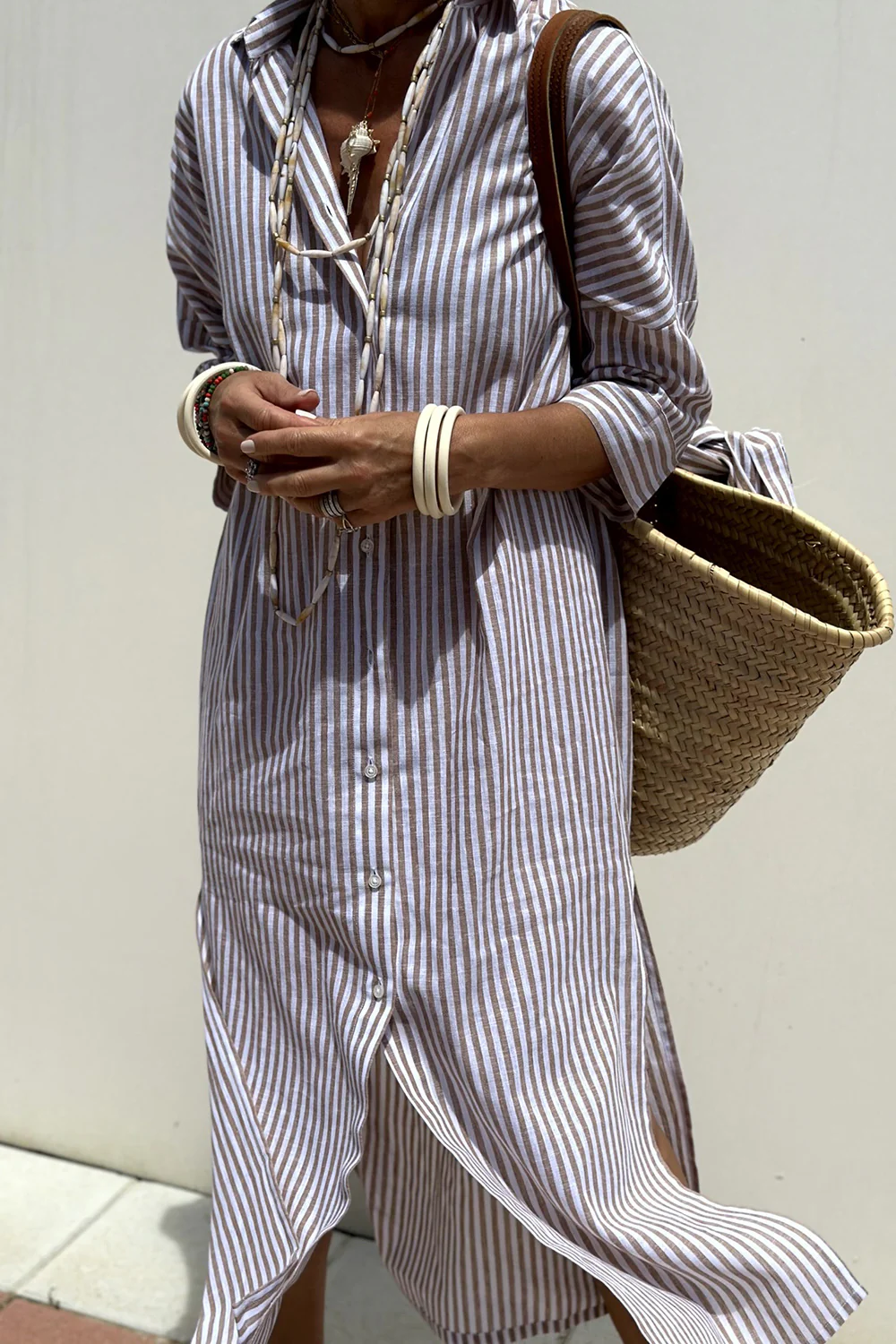 Quintilla - Shimmering V-Neck Summer Dress