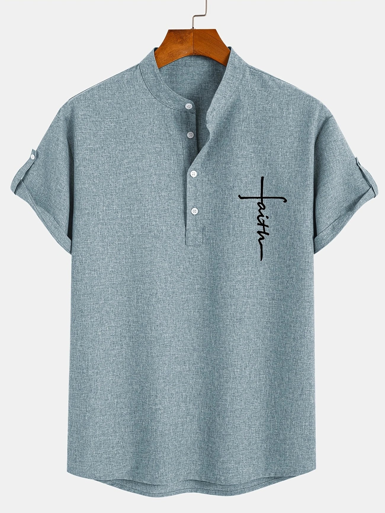 Harlan - Textured High-Collar Shirt