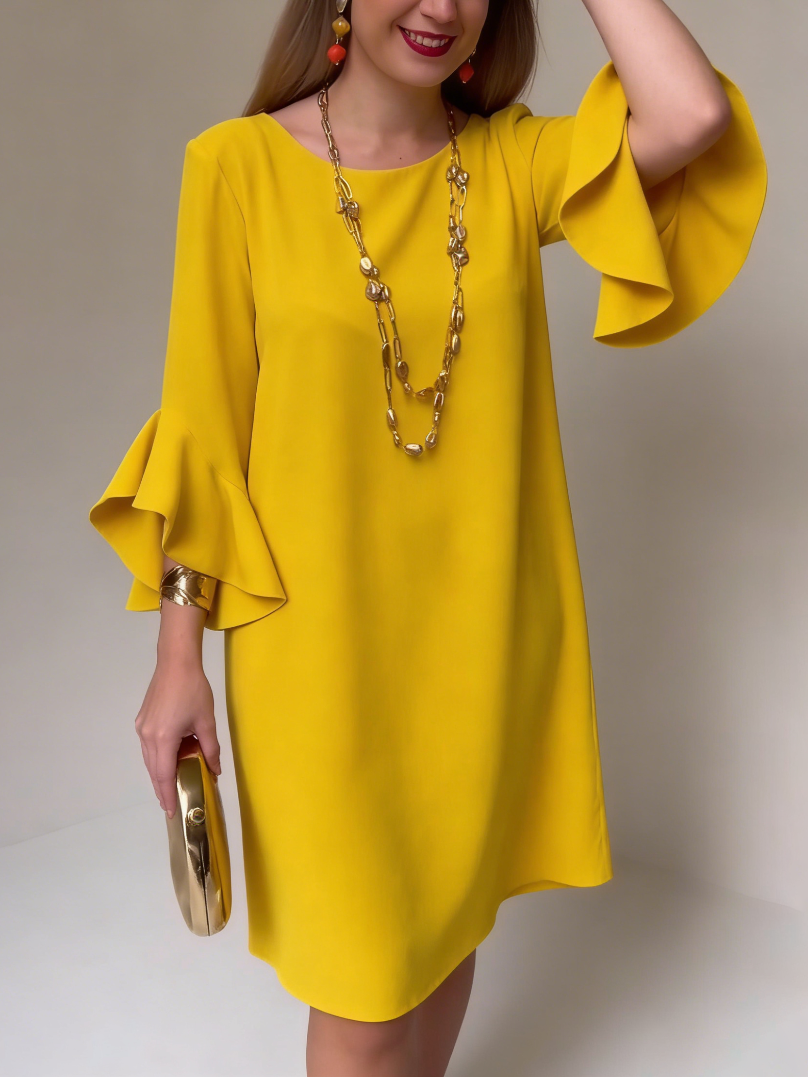 Hilaria - Ruffle Sleeve Mini Dress