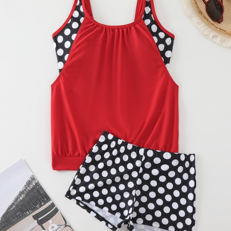 Celandine - Quick-Dry Retro Polka Dot Bikini Set