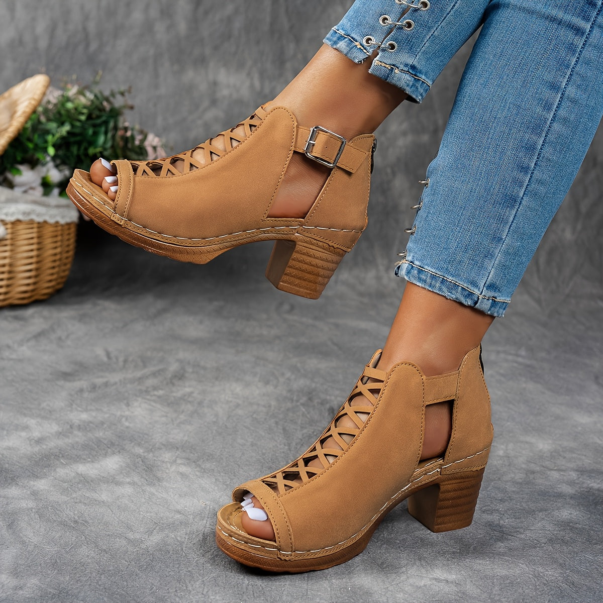 Nessa™ Lattice-Heel Sandals