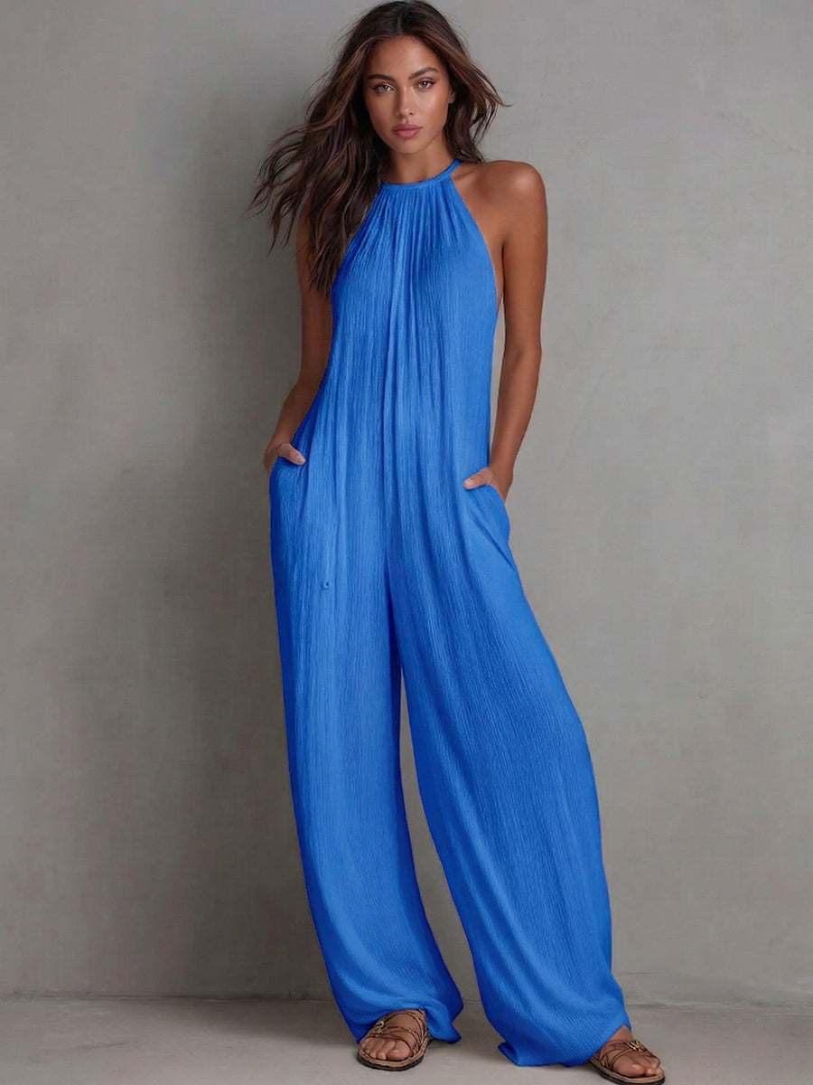 Rosira - Textured Linen Jumpsuit