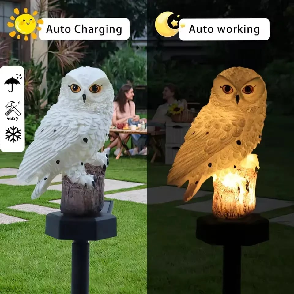 Amora - Owl Decorative Garden Lamp