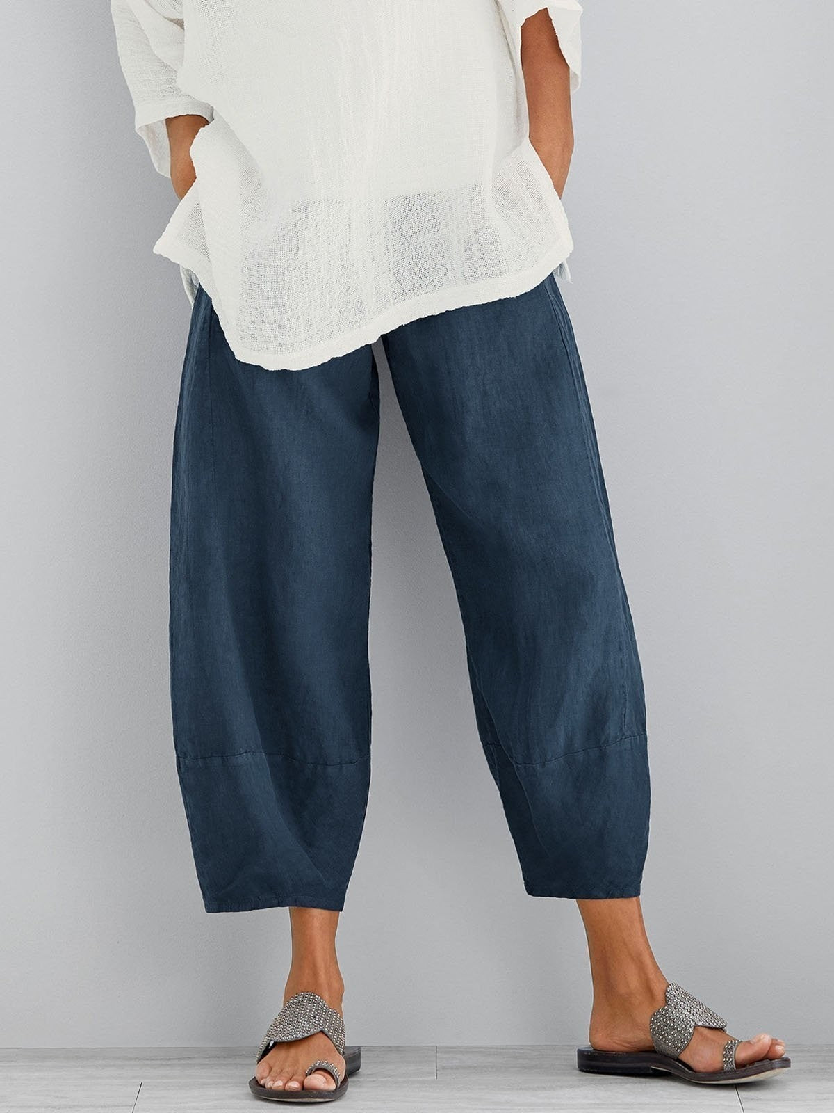 Josette - Lightweight Cropped Trousers