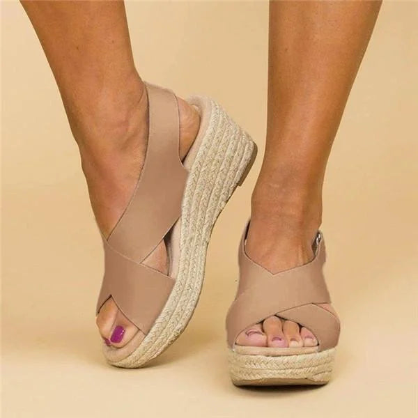 Zadie - Cross Strap Platform Sandals Casual Style