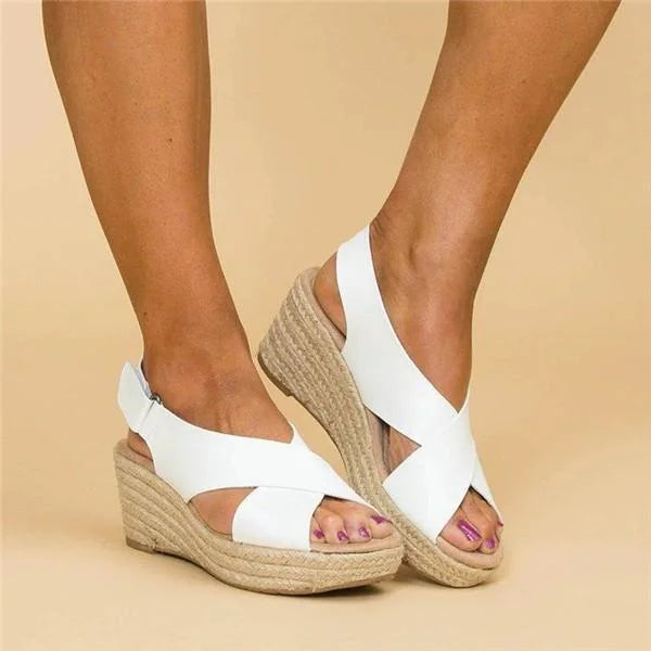 Zadie - Cross Strap Platform Sandals Casual Style