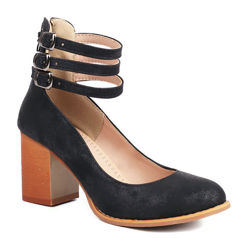 Narella™ | Elegant mid-heel square toe sandals