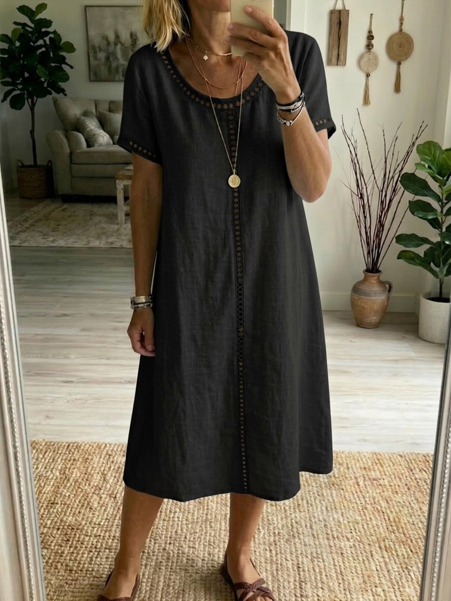 Josslyn - Short Sleeve Midi Dress