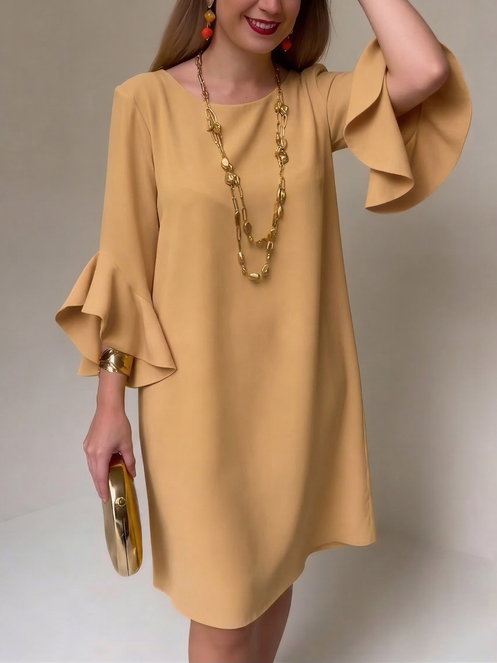 Hilaria - Ruffle Sleeve Mini Dress