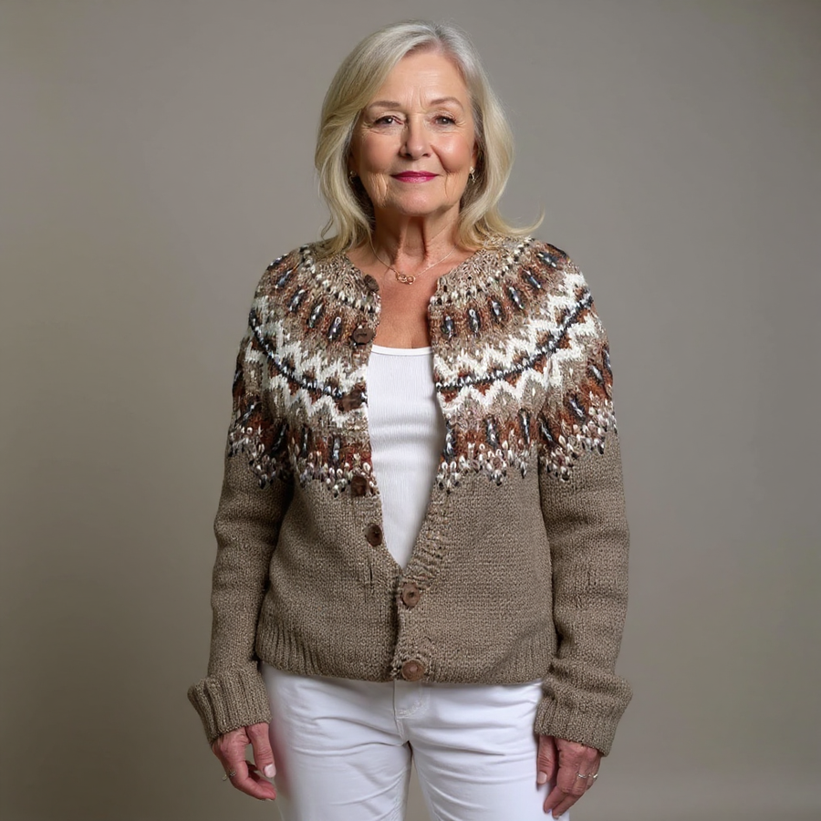 Saela & Co - Classic Icelandic Wool Vintage Cardigan