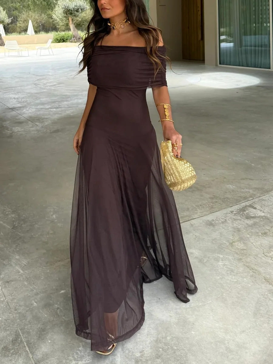 Briallen - Soft-Touch Off-Shoulder Dress