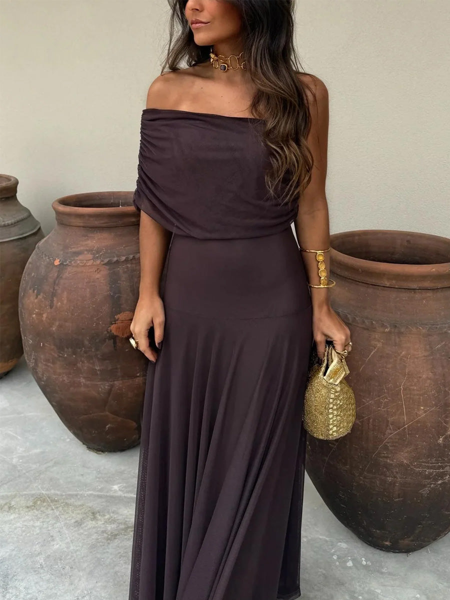 Briallen - Soft-Touch Off-Shoulder Dress