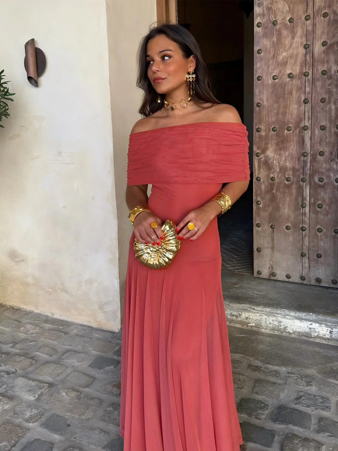 Briallen - Soft-Touch Off-Shoulder Dress