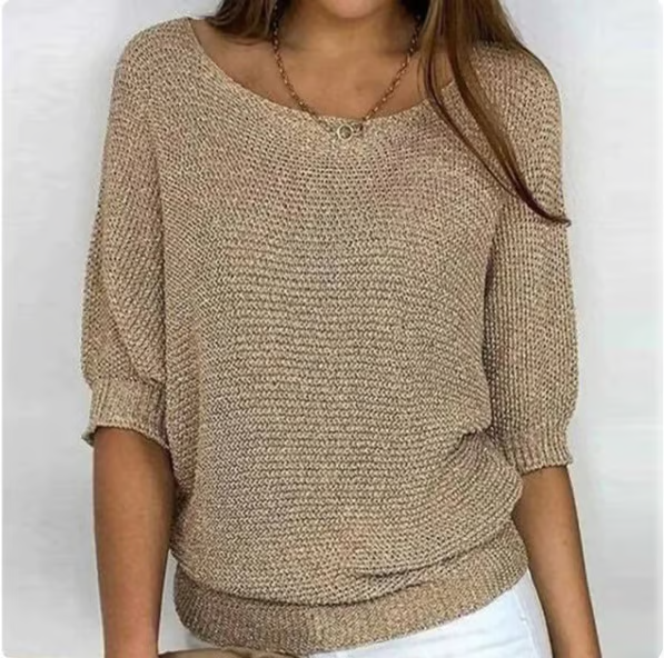 Fiora - Breathable 3/4-Sleeve Sweater