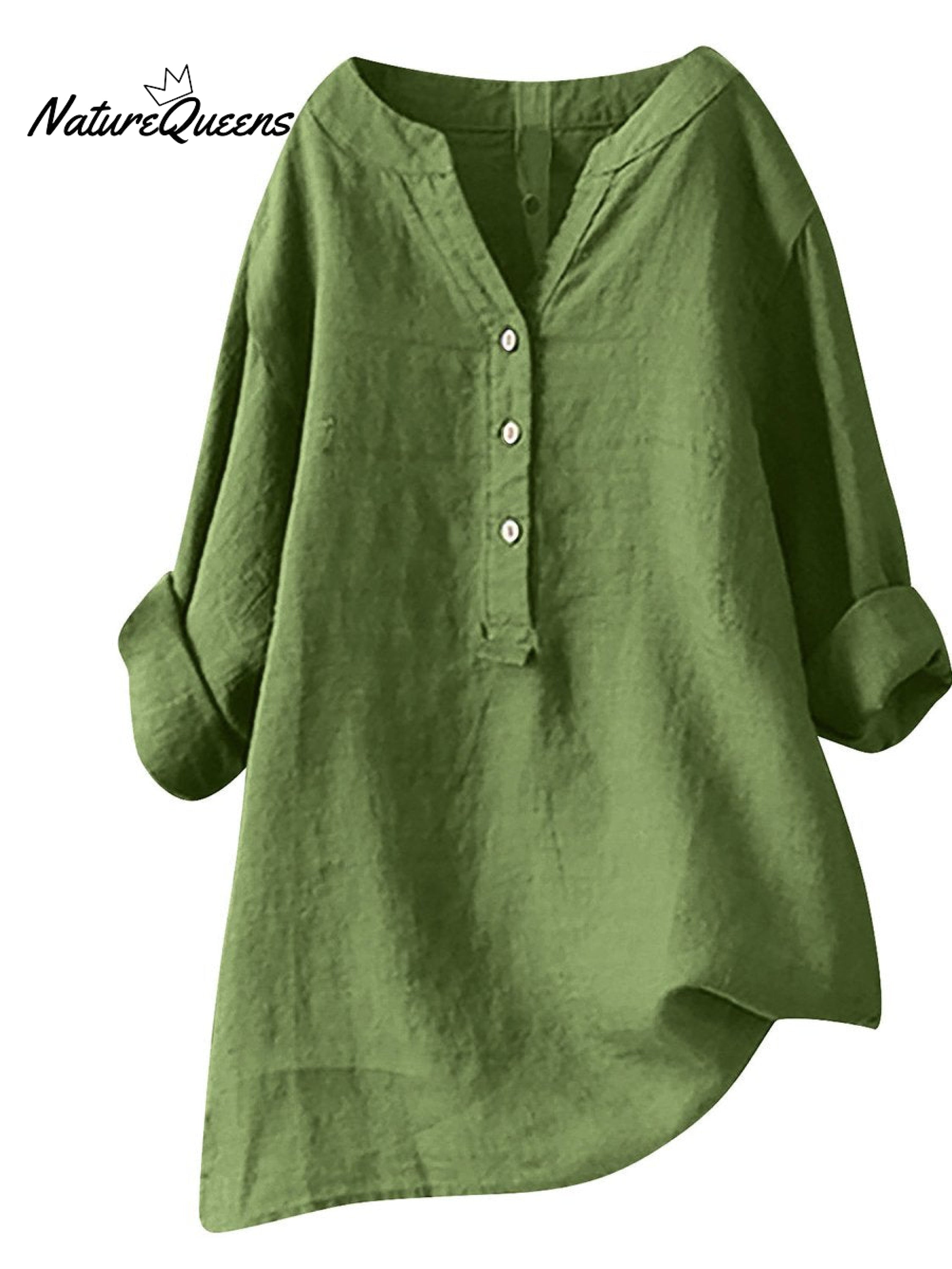 Women's  Retro Cotton And Linen Casual Shirt
