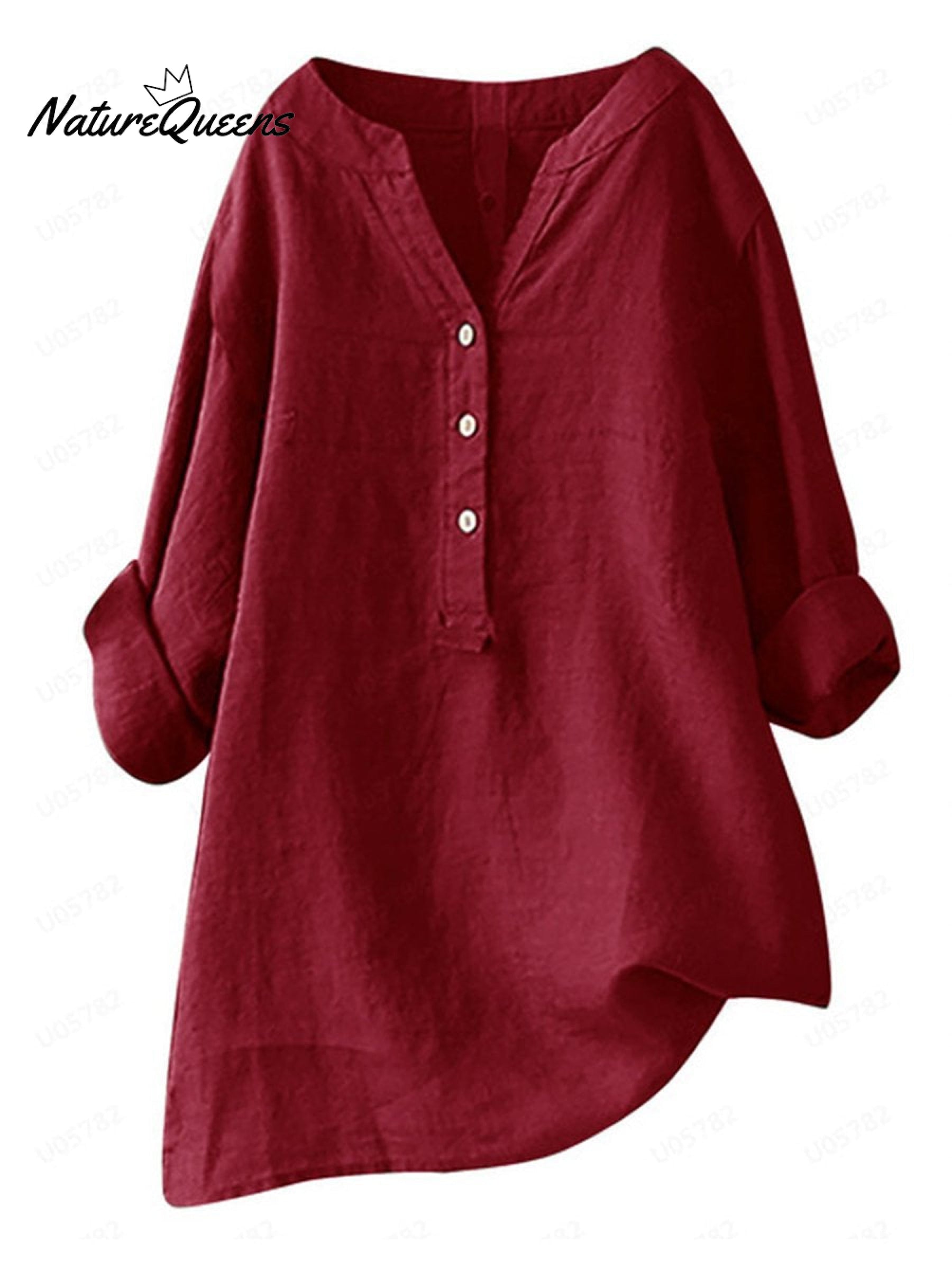 Women's  Retro Cotton And Linen Casual Shirt