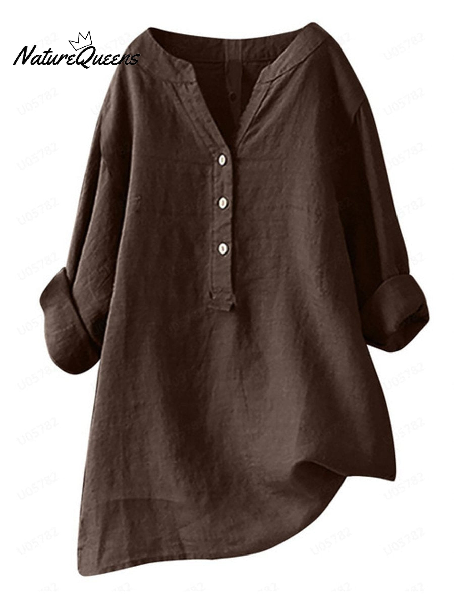Women's  Retro Cotton And Linen Casual Shirt