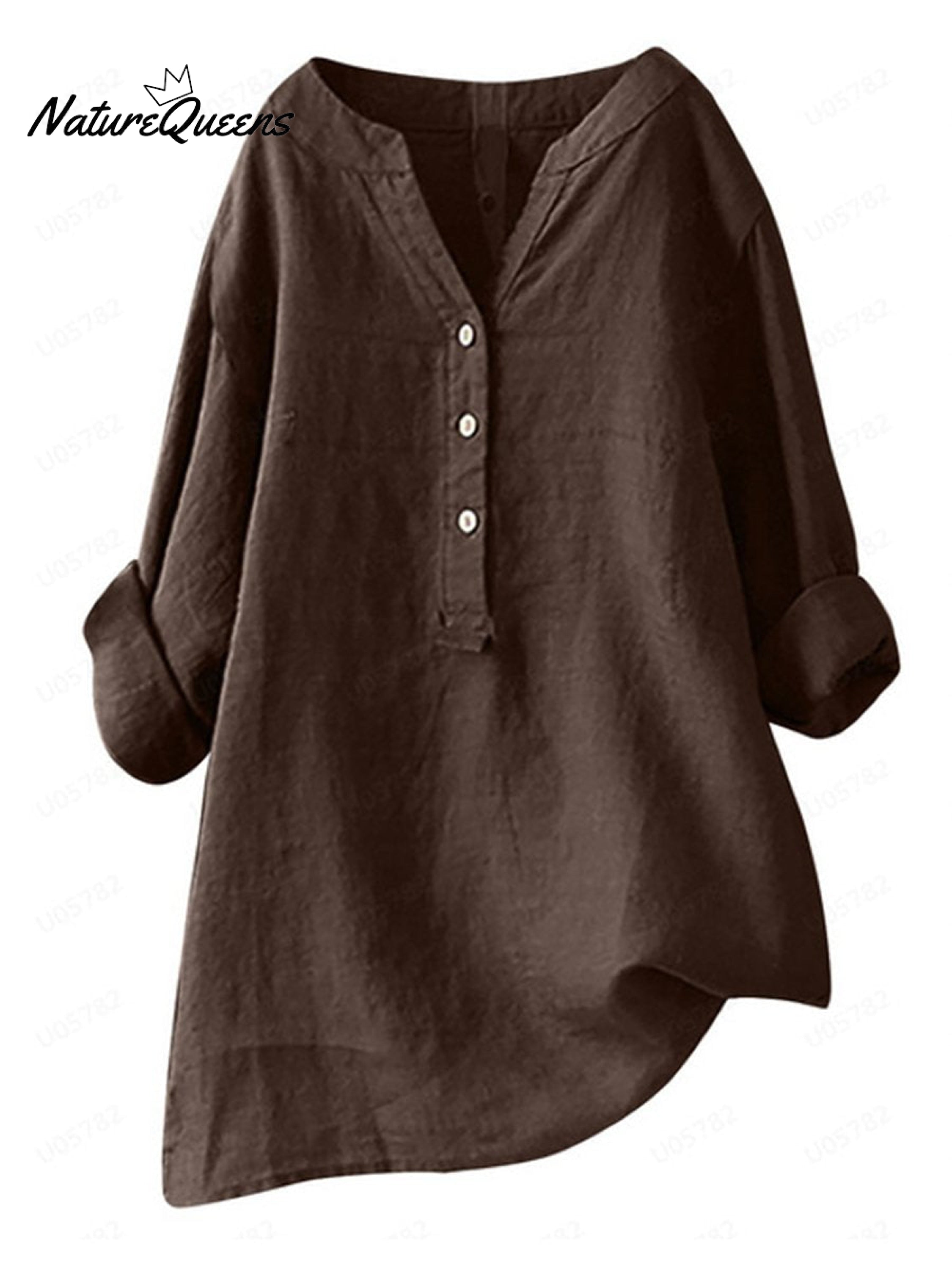 Women's  Retro Cotton And Linen Casual Shirt