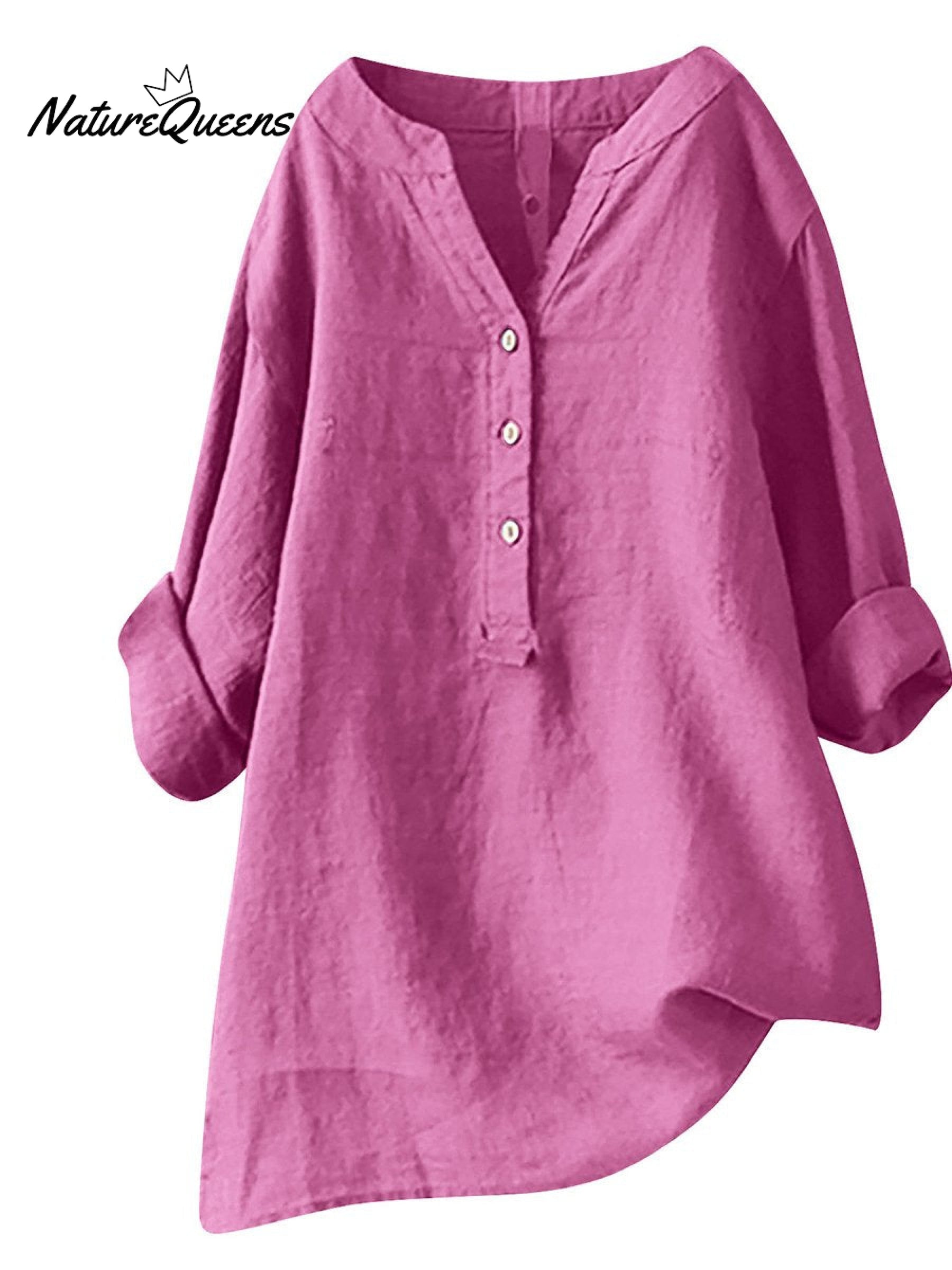 Women's  Retro Cotton And Linen Casual Shirt