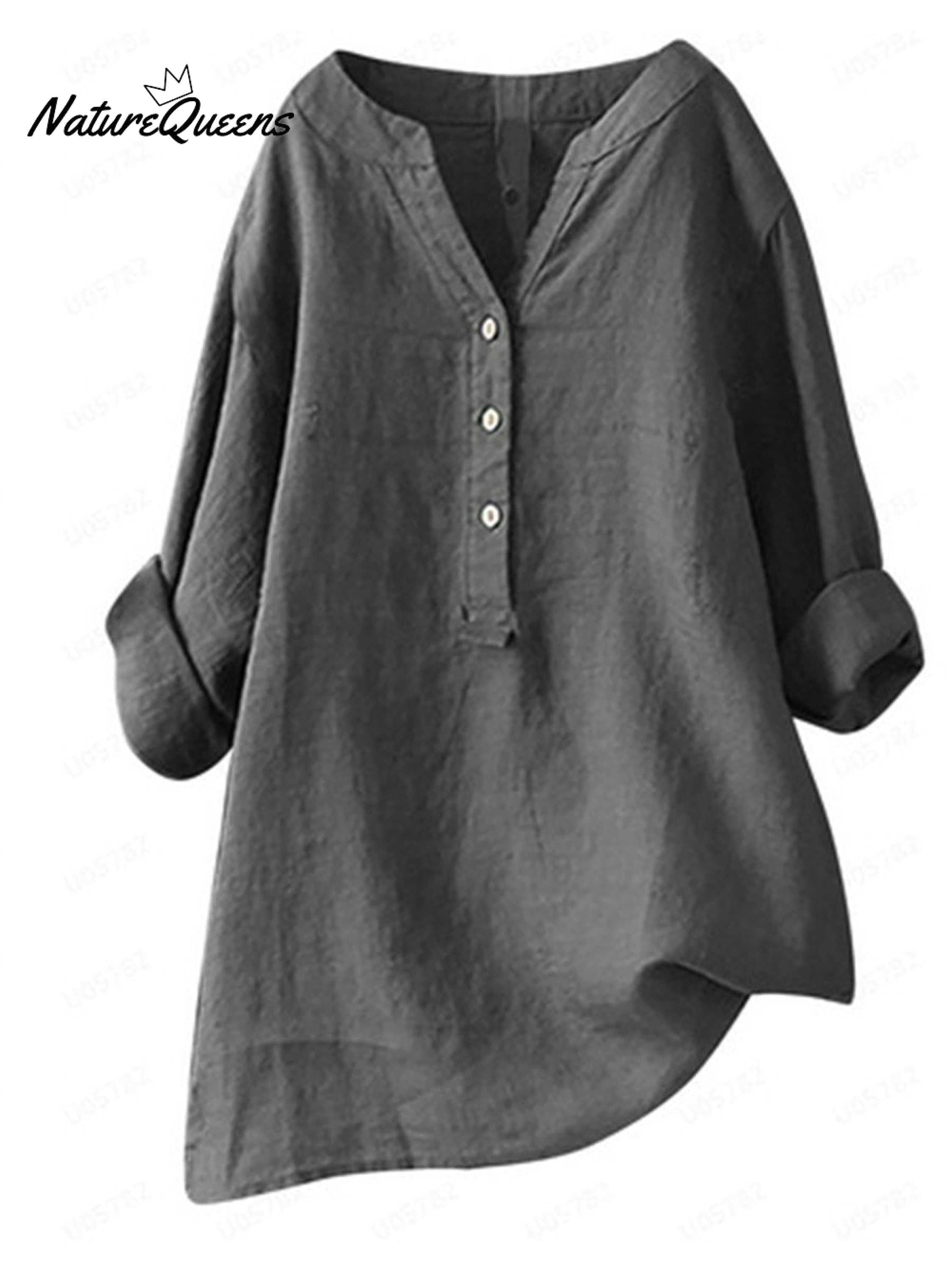 Women's  Retro Cotton And Linen Casual Shirt