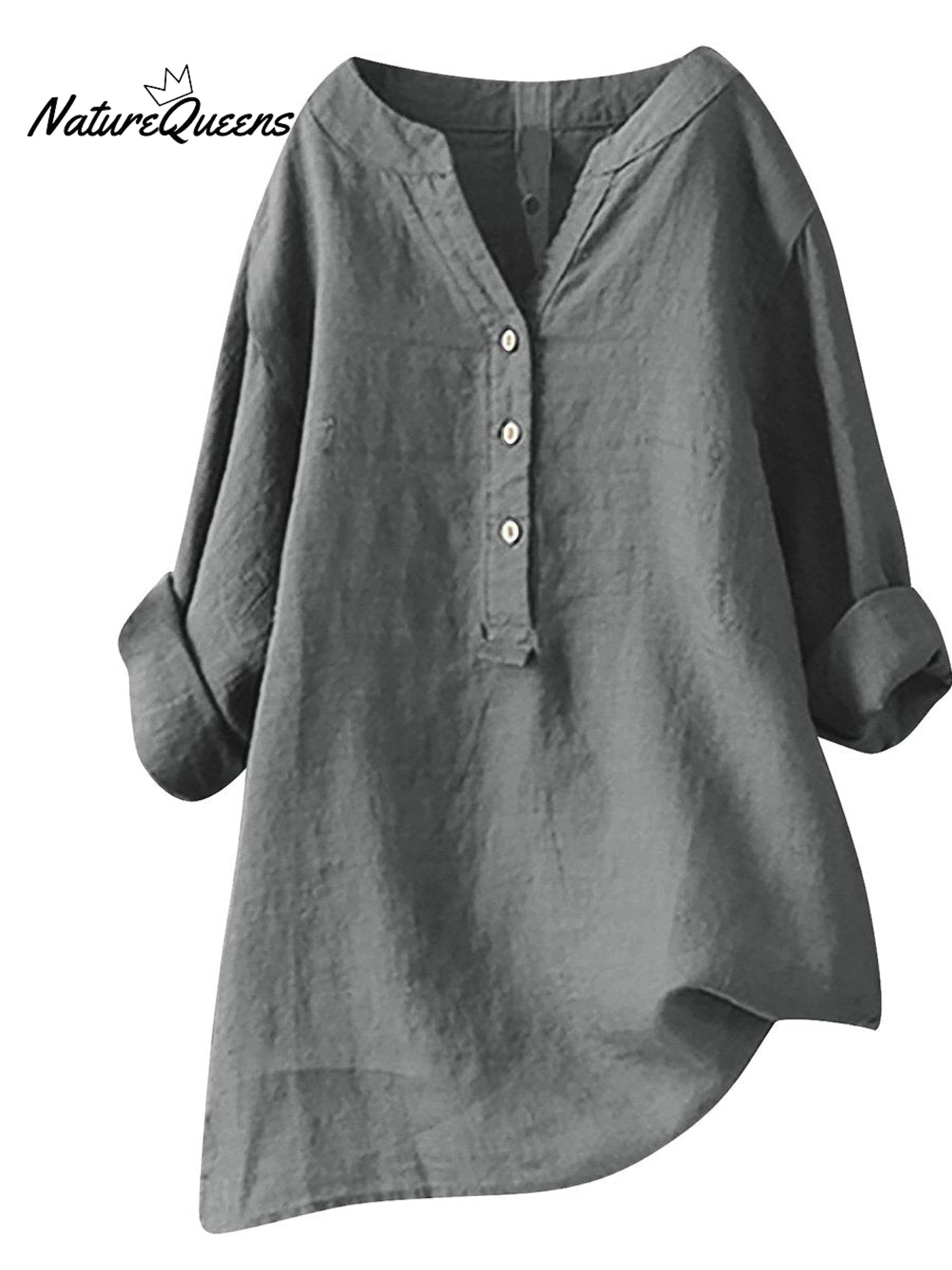 Women's  Retro Cotton And Linen Casual Shirt