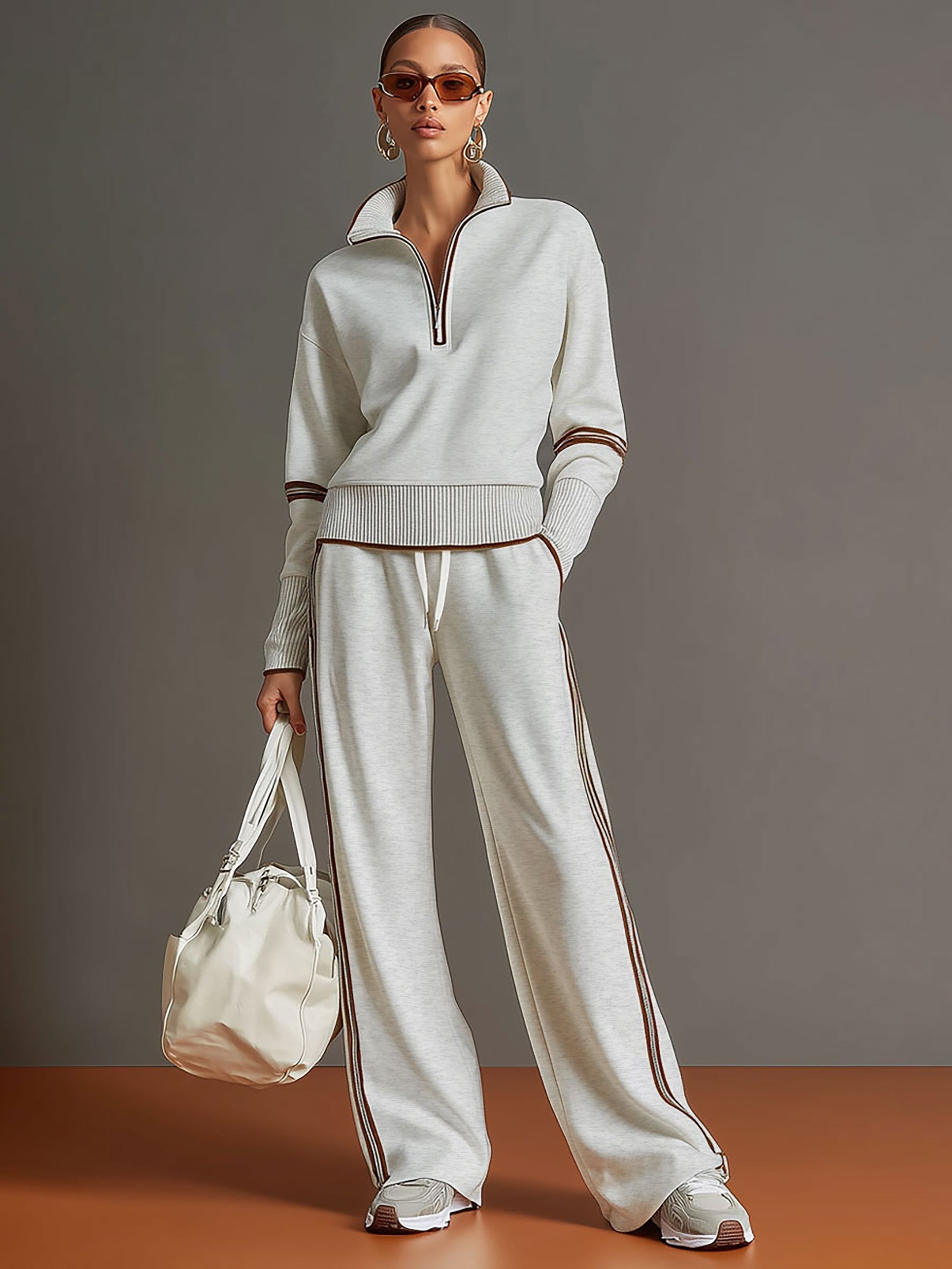 Honora - Soft-Touch Wide-Leg Two-Piece Set