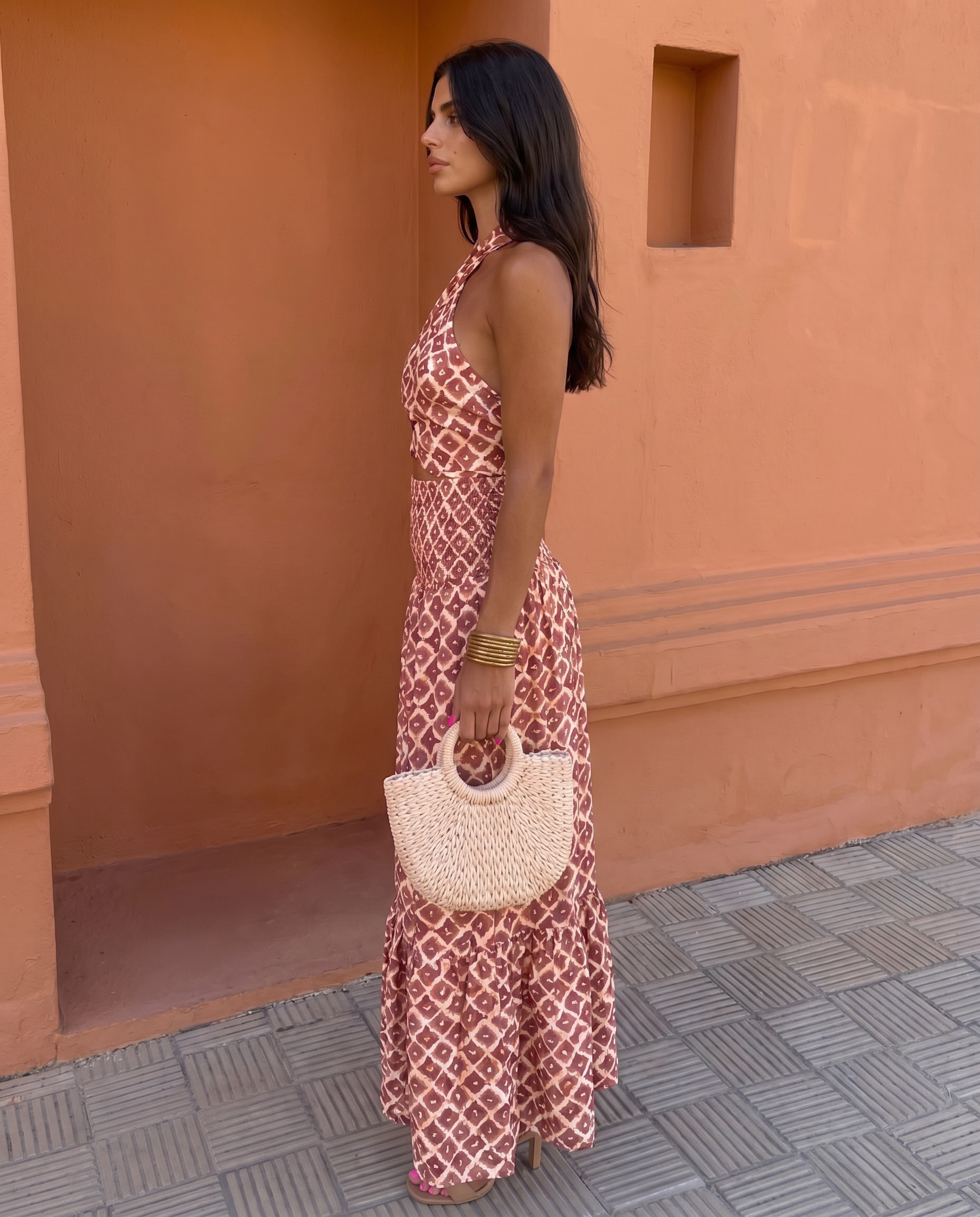 Quinley - Luxe Off-Shoulder Ruffle Two-Piece Set