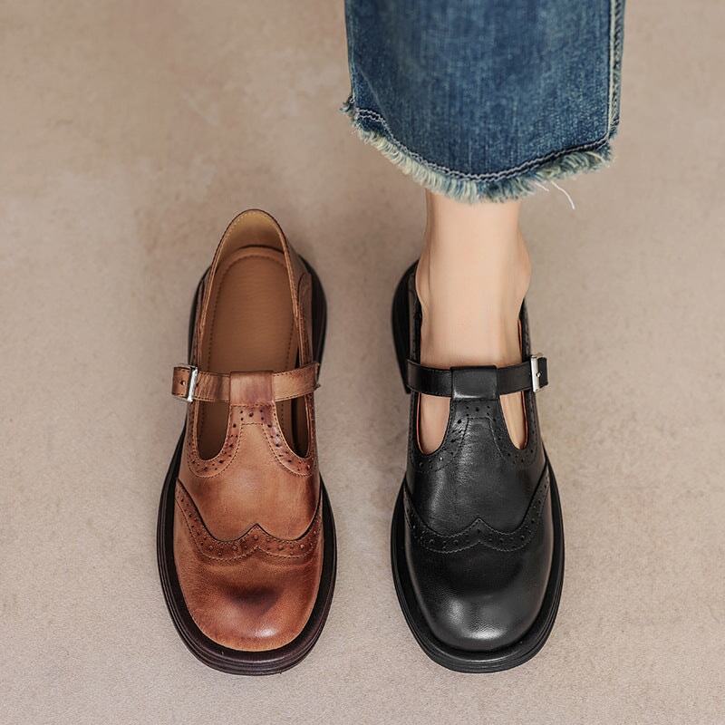 Elvara | Elegant Mary Jane in Leather