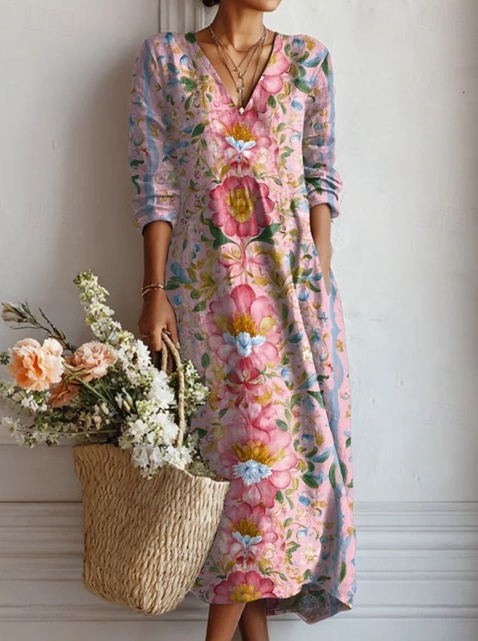 Kelly™ | Flutter Sleeve V-Neck Dress