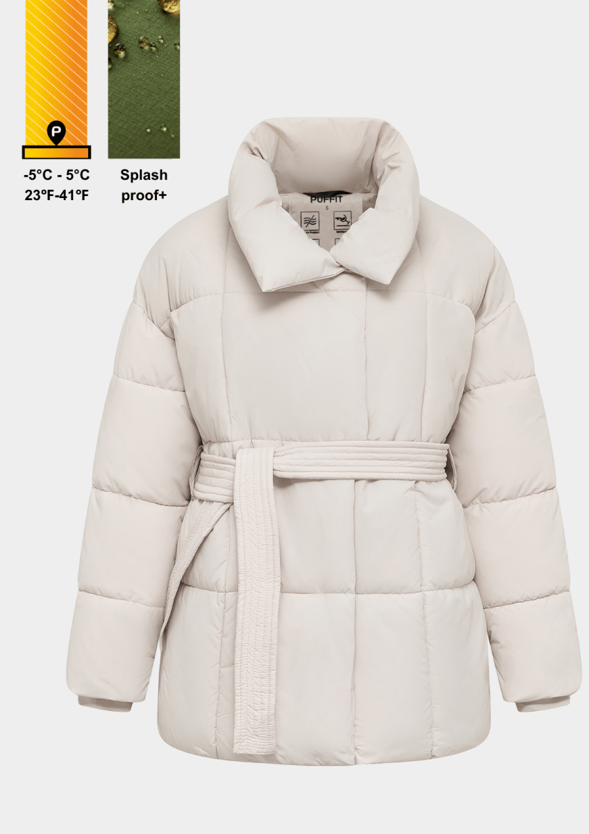 NOVA | MID LENGTH BELTED PUFFER JACKET