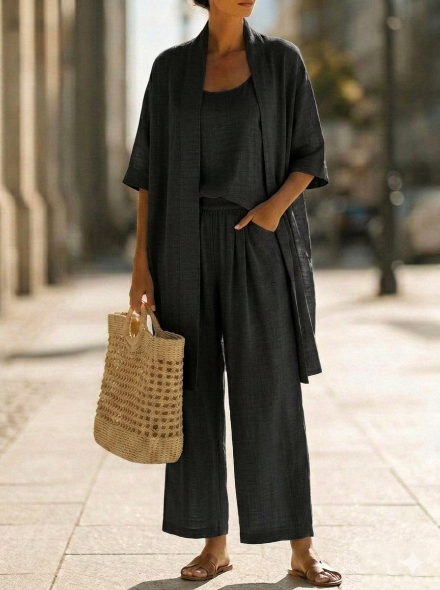 Ulyssia - Breezy Linen Three-Piece Set