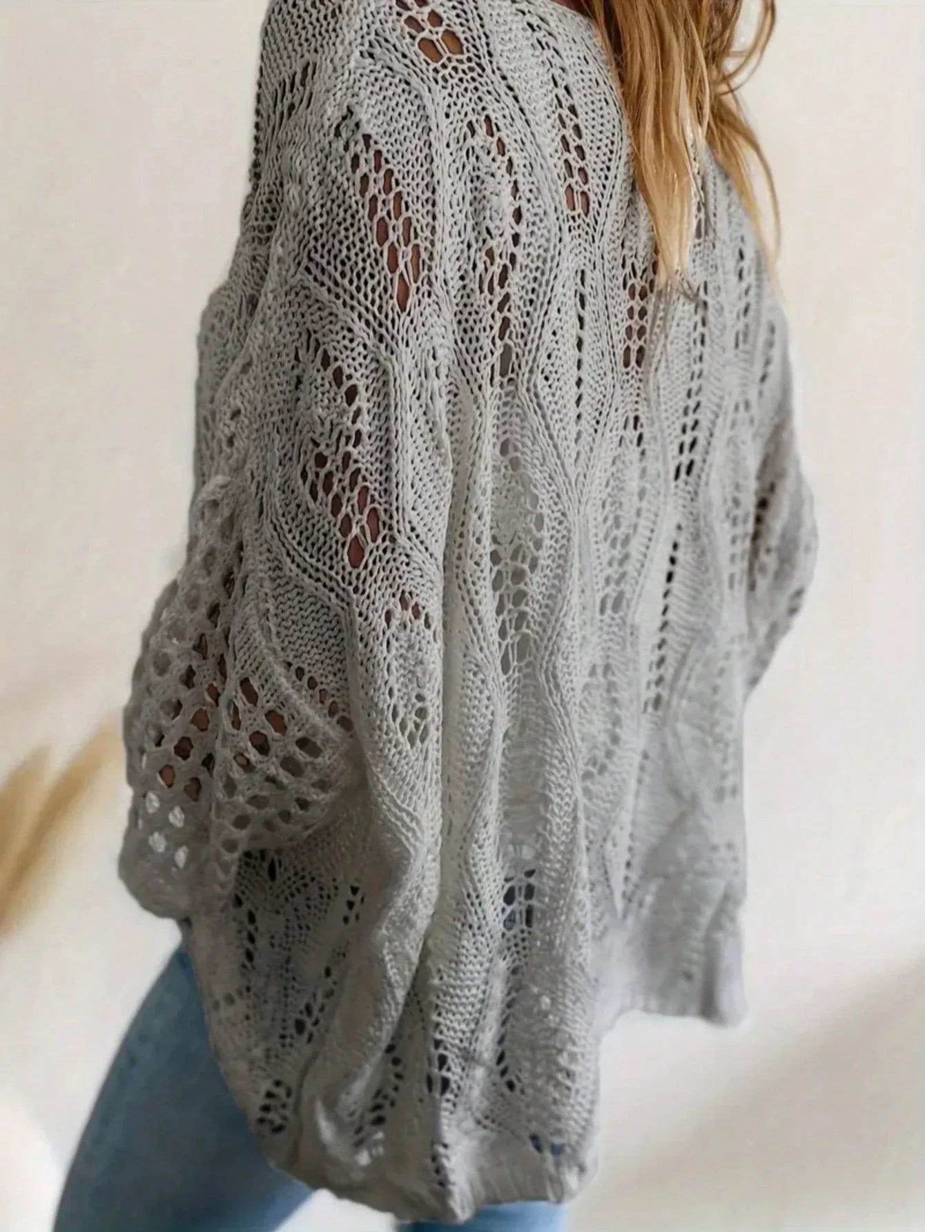 Women's Casual Hollow Knit Top