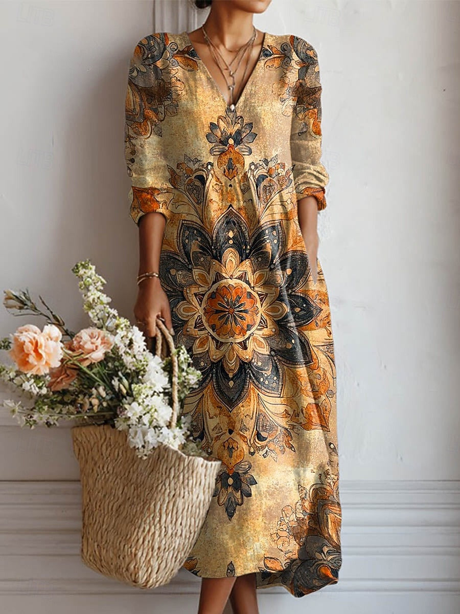 Dora™ | Soft Cowl Neck Midi Dress