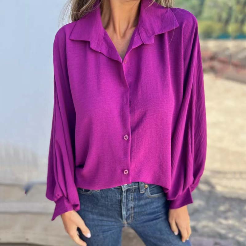 Anthea - Soft-Touch Balloon-Sleeve Shirt