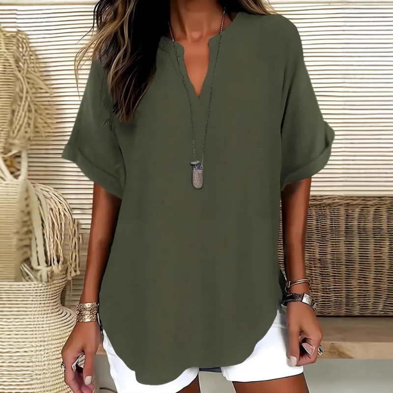 Laurel - Airy V-Neck Blouse