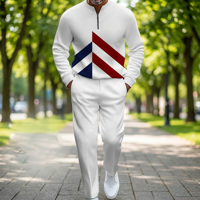Ganor - Zip Neck Tracksuit Set Modern Fit